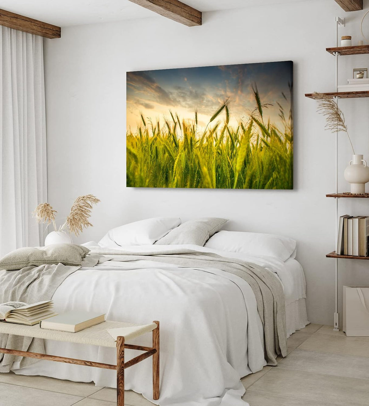 Paul Sinus Wandbild 120x80cm Weizenfeld Weizen Feld Himmel Natur Fotokunst