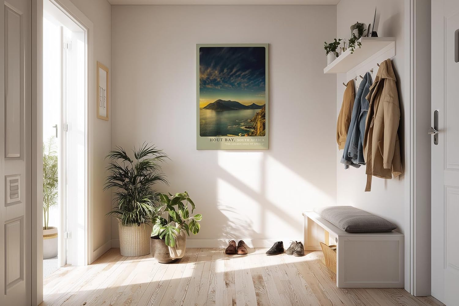 Paul Sinus Kunstdruck 40x60cm Hout Bay Südafrika – dramatische Küstenlandschaft im Sonnenuntergang