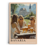 Paul Sinus Leinwandbild 40x60cm Leinwandbild Bavaria bayerische Sommeridylle Schloss Romantik Biergarten Alpen Lebensfreude traditionelle Eleganz