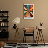 Paul Sinus Leinwandbild 80x120cm abstrakte Farbexplosion mit Vintage-Texturen und dynamischer Energie – kunstvolles Leinwandbild für moderne Raumgestaltung