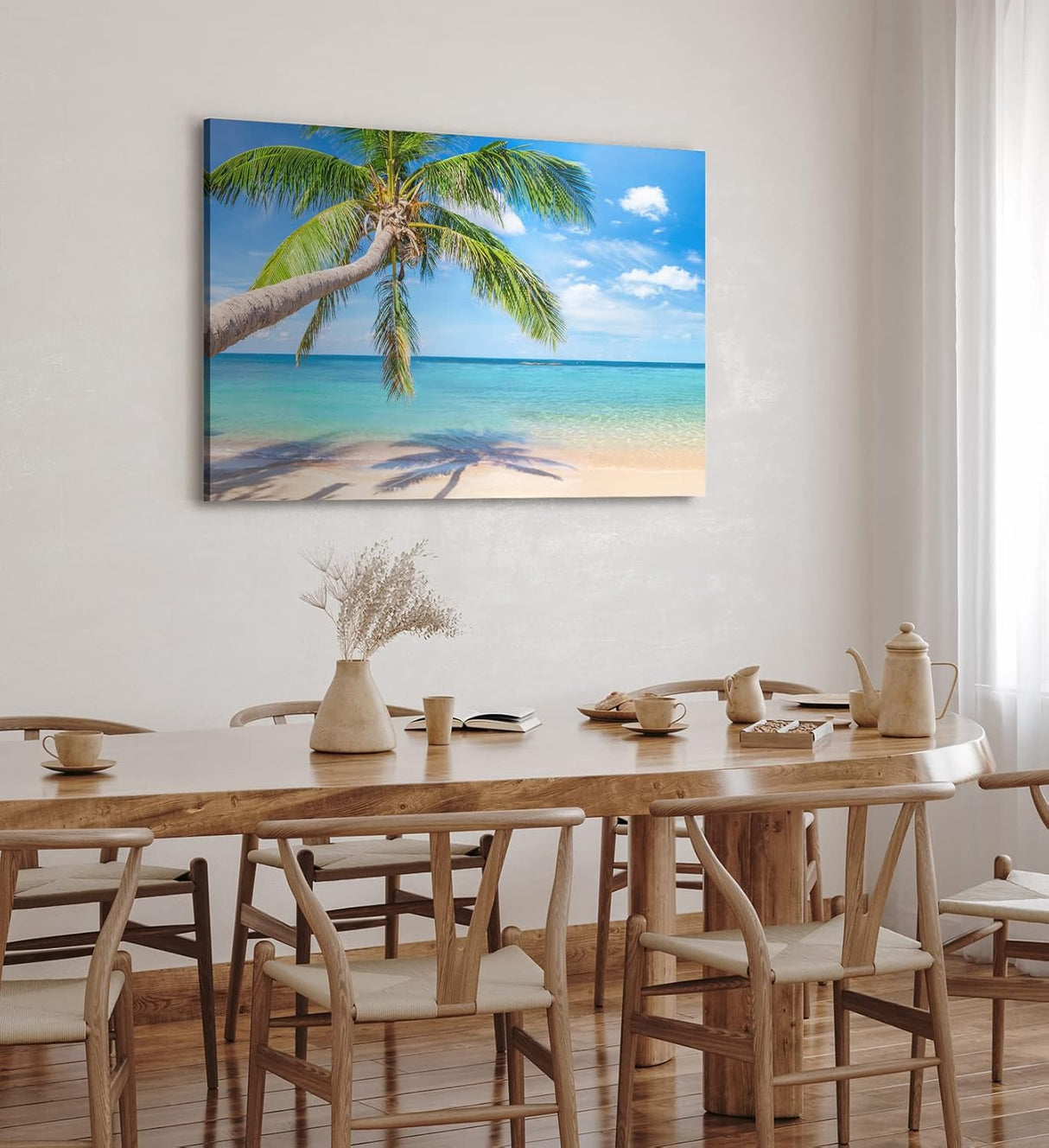Paul Sinus Wandbild 120x80cm Traumstrand Palme Sonnenschein Sommer Meer