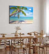 Paul Sinus Wandbild 120x80cm Traumstrand Palme Sonnenschein Sommer Meer