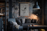 Paul Sinus Wandbild in 40x60cm Surface Wound Strukturiertes Wandmotiv mit sichtbarem Riss