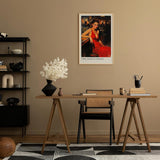 Paul Sinus Leinwandbild 40x60cm The Seductress – Frau, Rot, Eleganz, Leidenschaft, Vintage, Verführung, Sinnlichkeit, Bar, Nachtleben, Glamour