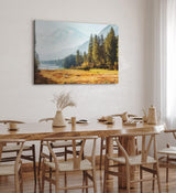 Paul Sinus Wandbild 120x80cm Alpen Berge Bergsee Natur Gebirge Alpensee Tannen
