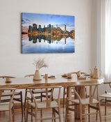 Paul Sinus Wandbild 120x80cm Manhattan Skyline New York Nacht Wolkenkratzer