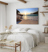 Paul Sinus Wandbild 120x80cm Bucht Strand Sonnenuntergang Meer Horizont