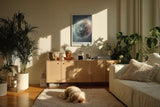 Paul Sinus Kunstdruck 40x60cm Planet Earth – Erde aus dem All mit Sonnenlicht und Sternenstaub