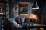 Paul Sinus Wandbild in 40x60cm Gilded Guardian Detailreiches Vogelportrait mit goldenen Akzenten