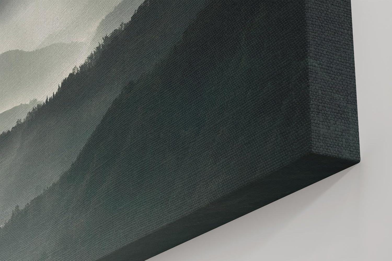 Sinus Art Wandbild 120x80cm Faszinierende Lichtstrahlen durchdringen den Morgennebel über mystischen Berglandschaften