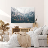 Paul Sinus Wandbild 120x80cm Tannenwald Wald Berg Natur Bäume Nebel Kunstvoll
