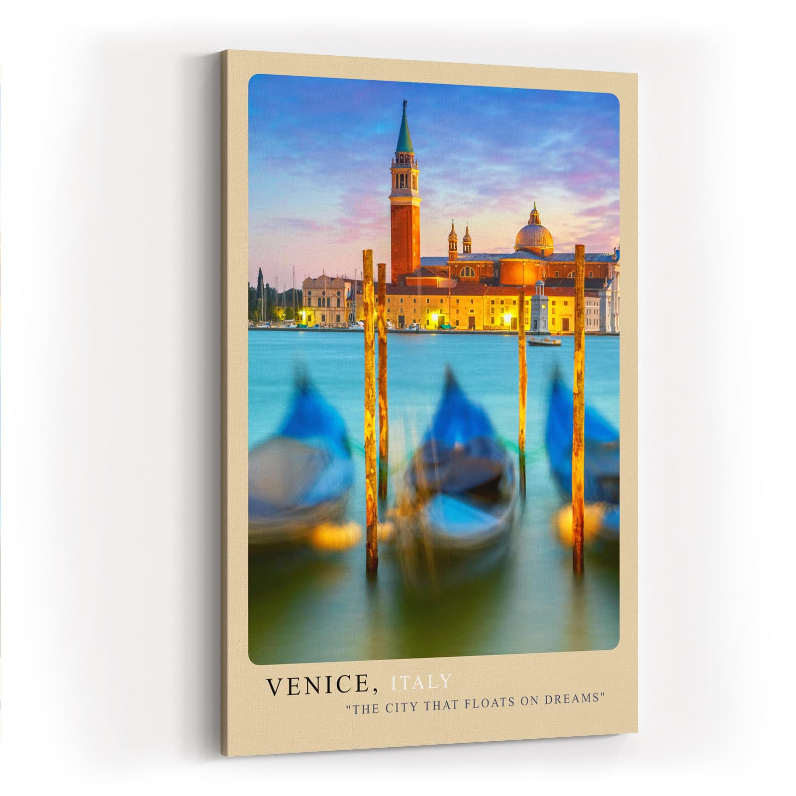 Paul Sinus Kunstdruck 40x60cm Venice – Magischer Blick auf das traumhafte Venedig zur Blauen Stunde