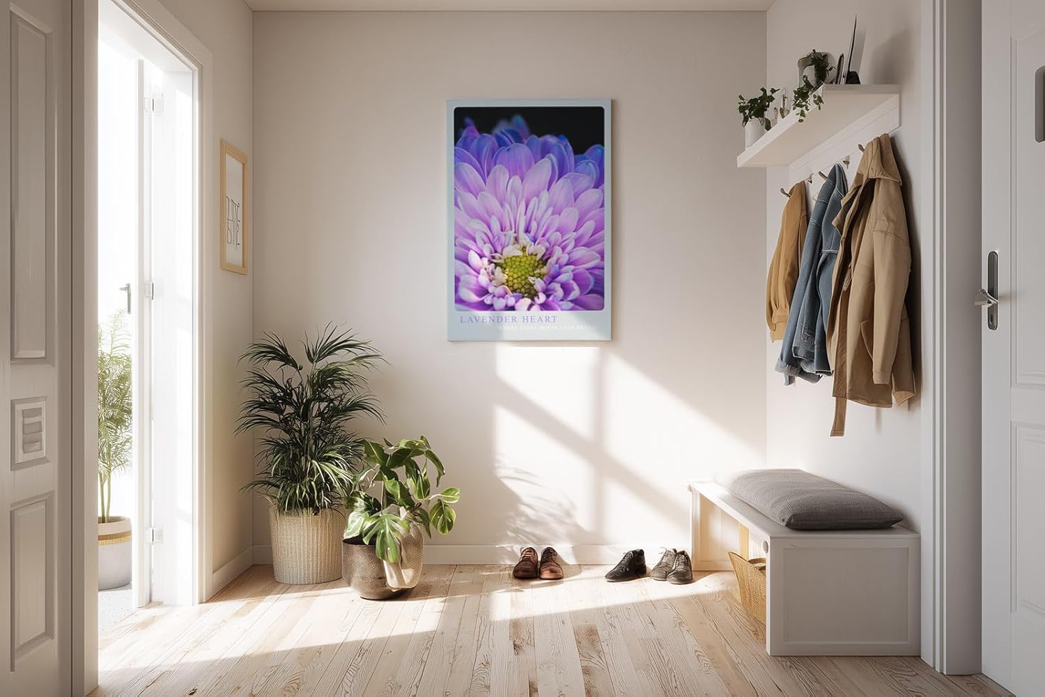 Paul Sinus Kunstdruck 40x60cm Lavender Heart Nahaufnahme violetter Blüte Where Light Meets Lush Detail
