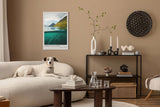Paul Sinus Leinwandbild 80x120cm Leinwandbild Faroe Islands atemberaubende Natur nordische Landschaft ruhige See majestätische Berge