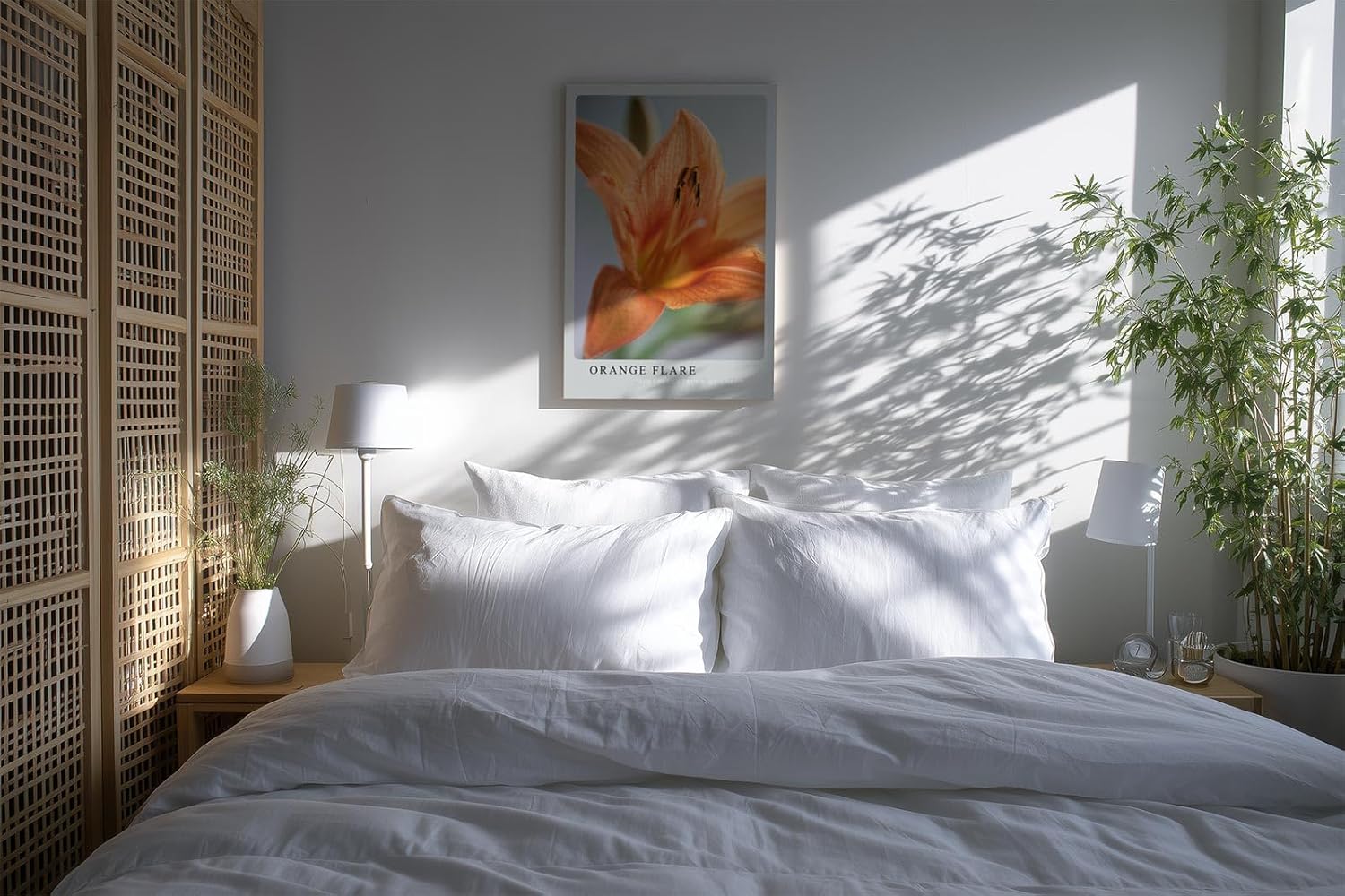 Paul Sinus Kunstdruck 40x60cm Orange Flare Lilie Makro Blume Orange Nahaufnahme Pflanze