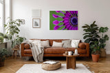 Sinus Art Wandbild 120x80cm Ausdrucksstarkes Blütendesign mit einzigartiger Form und intensiver Farbgebung
