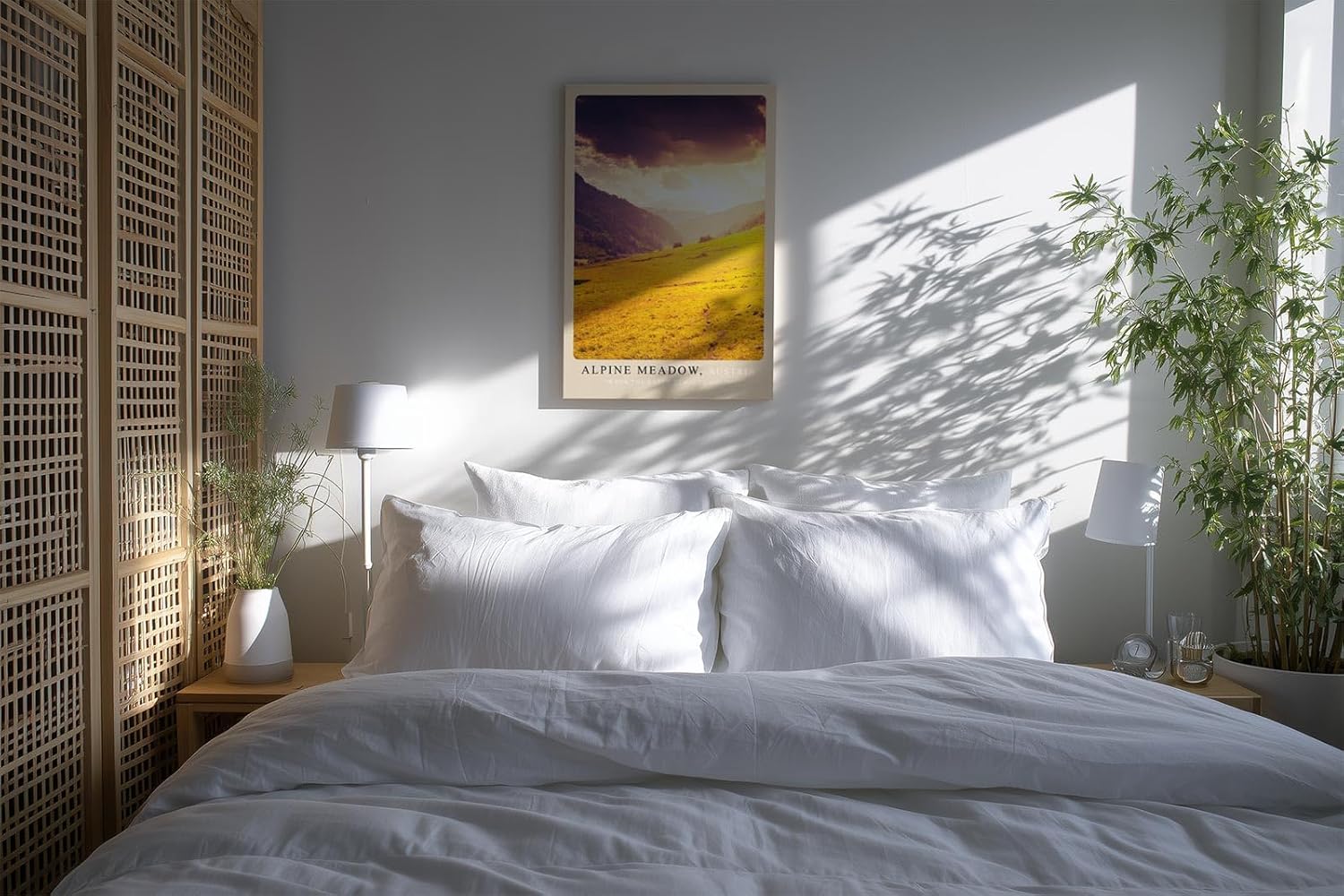 Paul Sinus Kunstdruck 40x60cm Alpine Meadow – goldene Bergwiese in abendlichem Licht in Österreich