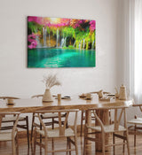 Paul Sinus Wandbild 120x80cm Wasserfälle im Dschungel Thailand Grün Natur