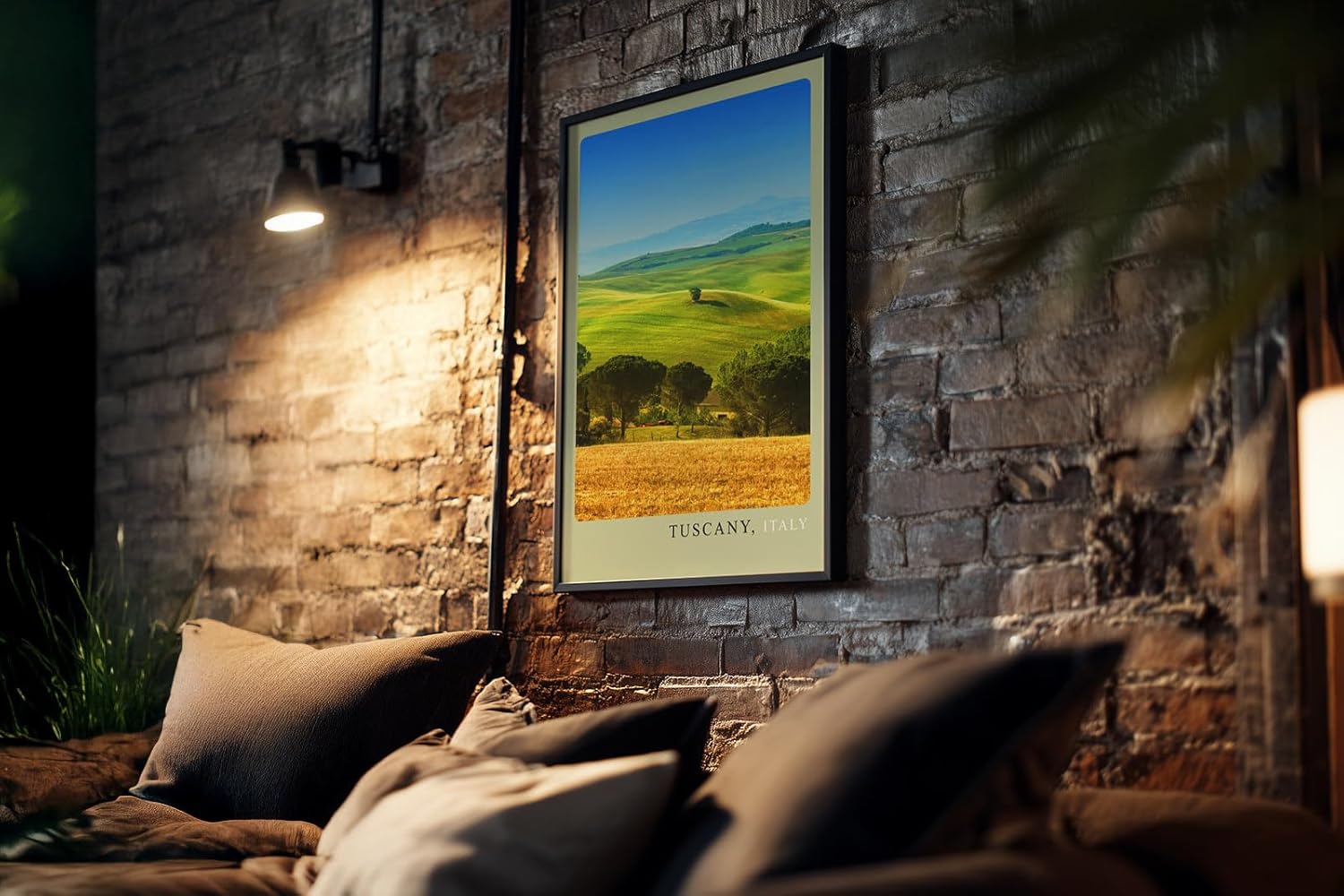 Paul Sinus Kunstdruck 40x60cm Tuscany – sanfte Hügel der Toskana im goldgrünen Sommerlicht