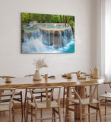 Paul Sinus Wandbild 120x80cm Erawan Falls Thailand Wasserfälle im Dschungel Natur
