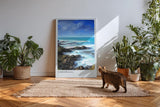Paul Sinus Kunstdruck 40x60cm Cornwall – Felsküste Englands mit türkisem Meer und dramatischem Himmel