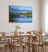 Paul Sinus Wandbild 120x80cm Berglandschaft See Bergsee Berge Schneegipfel Natur