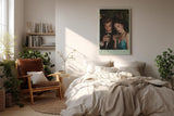 Paul Sinus Wandbild in 40x60cm Stilvolles Paar im Vintage-Look mit Cocktails vor tropischem Hintergrund