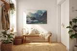 Sinus Art Wandbild 120x80cm Beeindruckende Alpenlandschaft mit Eis, Wasser und Licht – kraftvoll und beruhigend zugleich