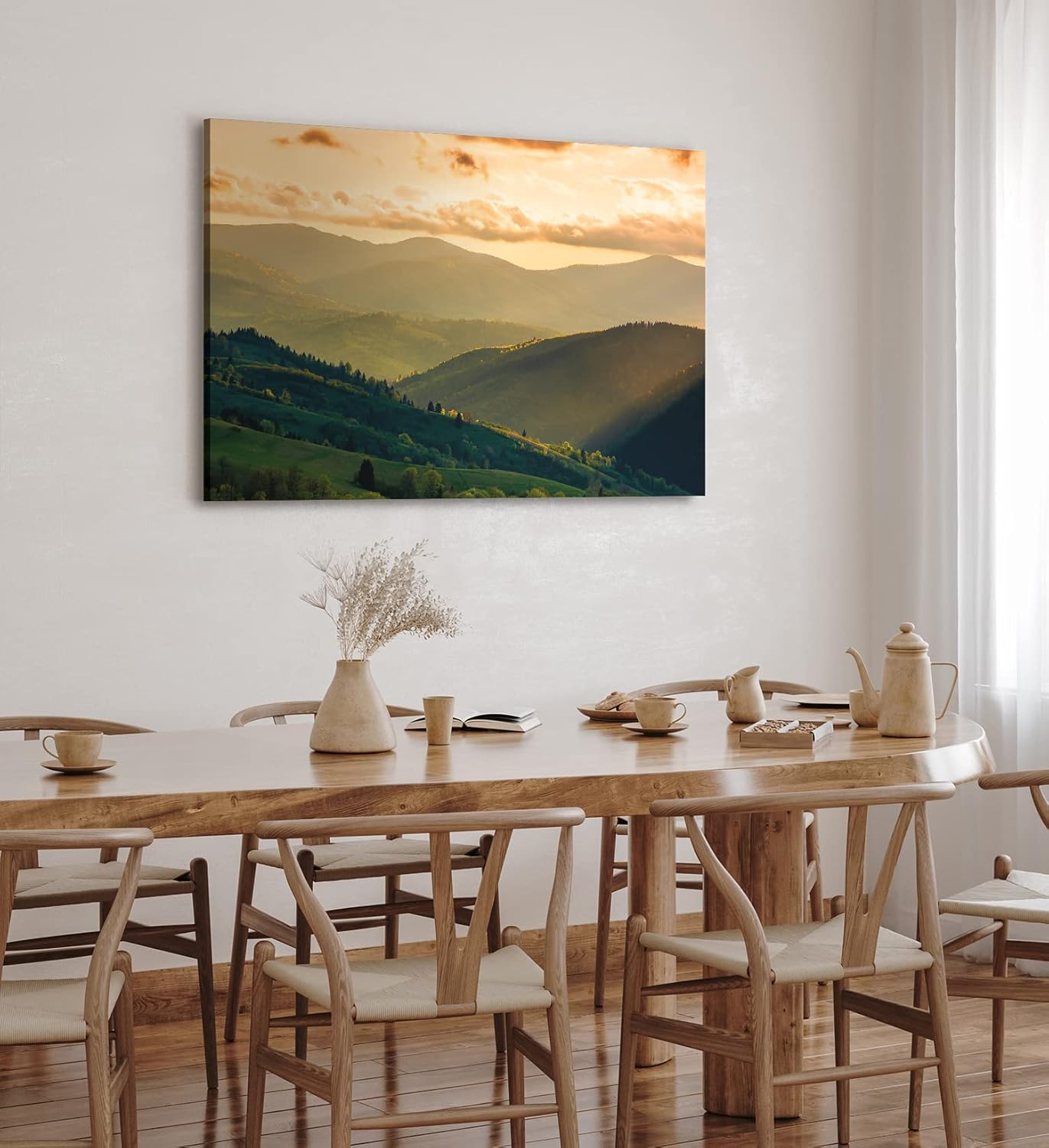 Paul Sinus Wandbild 120x80cm Berglandschaft Berge Gebirge Tannen Natur