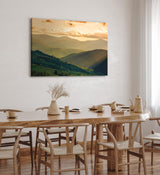 Paul Sinus Wandbild 120x80cm Berglandschaft Berge Gebirge Tannen Natur