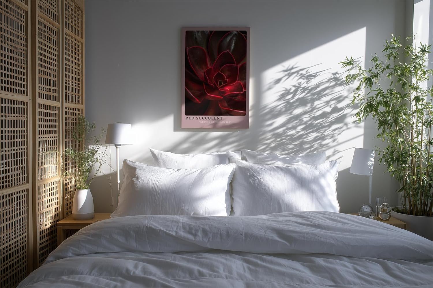 Paul Sinus Kunstdruck 40x60cm Red Succulent Makro Pflanze Dunkelrot Natur Sukkulente Struktur