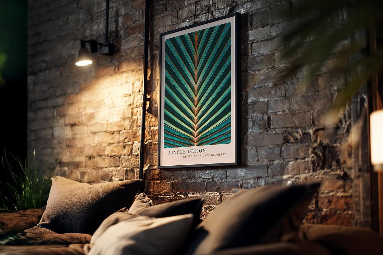 Paul Sinus Kunstdruck 40x60cm Jungle Design Blattmuster Symmetrie Tropisch Grün Naturgeometrie