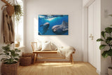 Sinus Art Wandbild 120x80cm Die Delfine wirken lebensfroh und einladend und bringen maritime Energie in jeden Raum