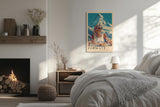 Paul Sinus Leinwandbild 40x60cm Leinwandbild Zermatt Luxus Eleganz Alpen Retro Stil glamouröse Ästhetik stilvolle Reise exklusive Kunst
