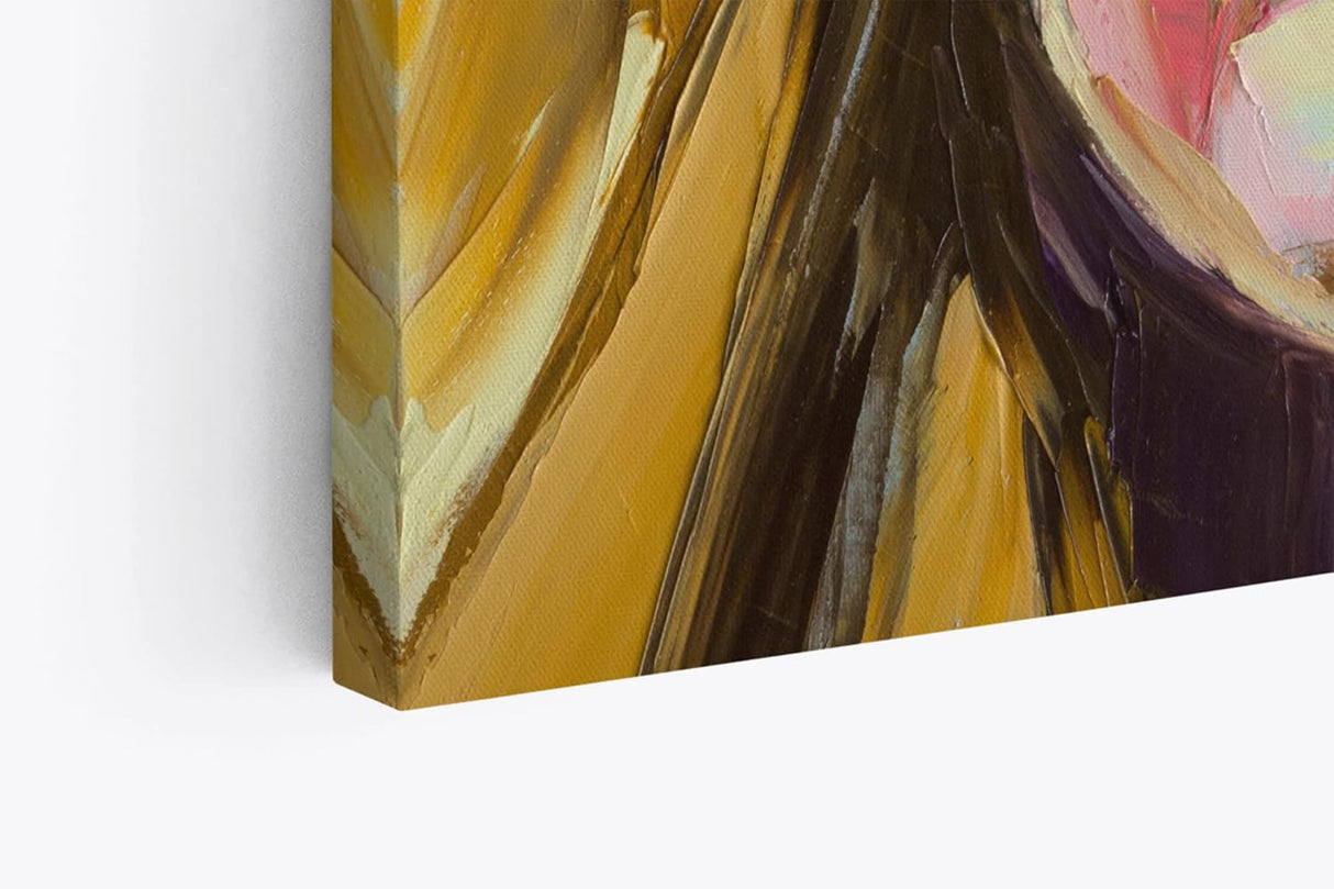 Wandbild 120x80cm Porträt einer jungen Frau Kunstvoll Farbenfroh Abstrakt