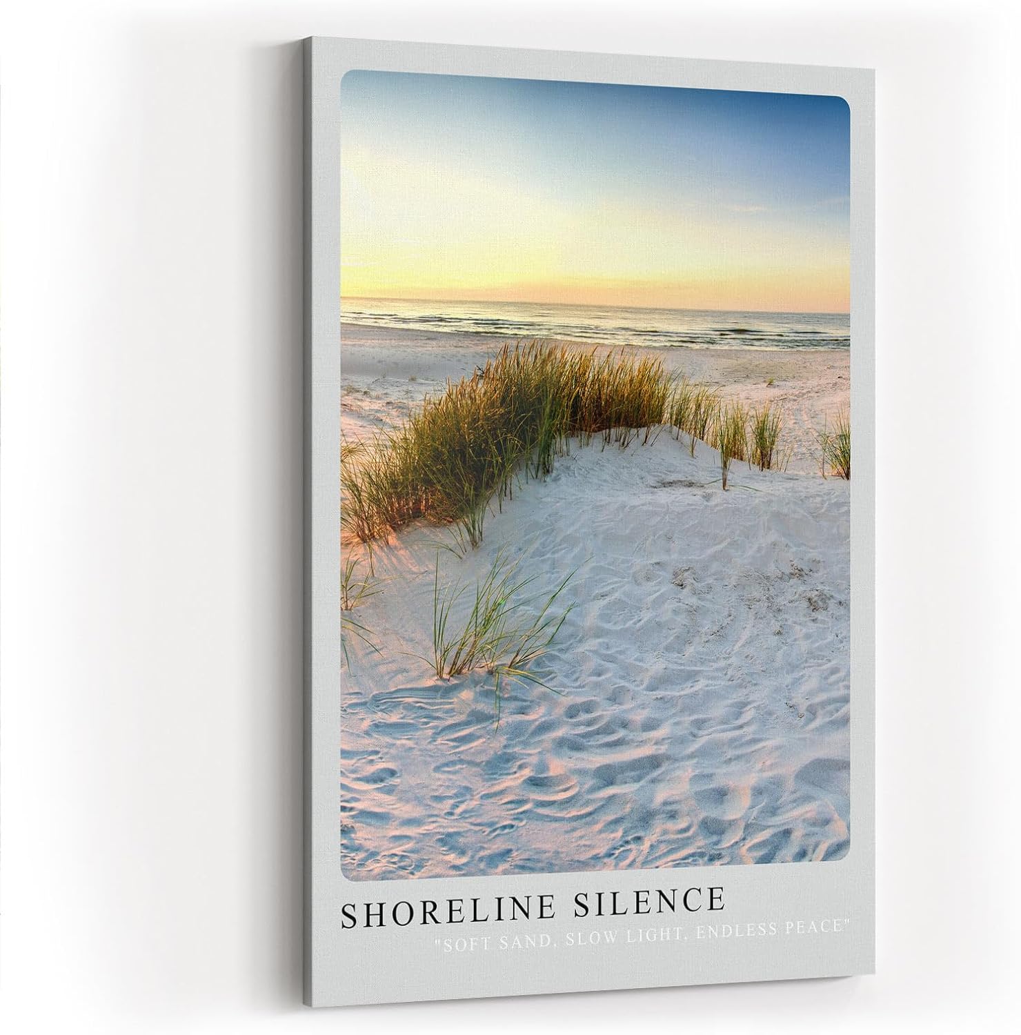 Paul Sinus Kunstdruck 40x60cm Shoreline Silence mit ruhiger Strandlandschaft bei Sonnenuntergang