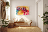Sinus Art Wandbild 120x80cm Die floralen Linien und Farbverläufe erzeugen einen frischen lebendigen Eindruck im Raum