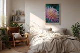Paul Sinus Wandbild in 40x60cm Crown of Morning – leuchtendes Blütenporträt mit zarten Tautropfen in warmen Farbtönen für frische Wohnakzente