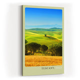 Paul Sinus Kunstdruck 40x60cm Tuscany – sanfte Hügel der Toskana im goldgrünen Sommerlicht