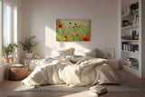 Sinus Art Wandbild 120x80cm Rote Mohnblumen im weichen Gegenlicht – luftig, lebendig und romantisch
