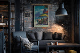 Paul Sinus Wandbild in 40x60cm Rio de Janeiro Strandansicht mit Zuckerhut, Sonnenschirmen und lebendiger Café-Szene in sommerlicher Farbigkeit