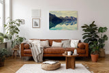Sinus Art Wandbild 120x80cm Ruhiger Bergsee mit klarer Spiegelung und weiter Gebirgskulisse – beruhigend und inspirierend