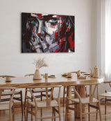Paul Sinus Wandbild 120x80cm Junge Frau Porträt Abstrakt Kunstvoll Feminin Zigarette