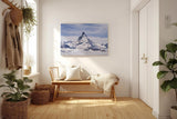 Sinus Art Wandbild 120x80cm Imposantes Matterhorn umgeben von Gletschern und schwebenden Vögeln