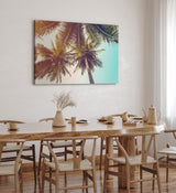 Wandbild 120x80cm Palmen Süden Sonnenschein Sommer Himmel Südsee