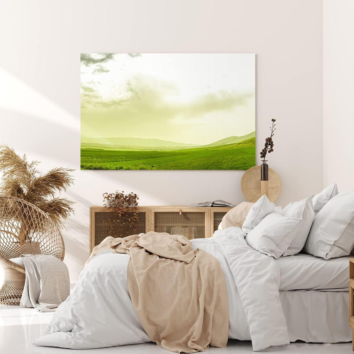 Paul Sinus Wandbild 120x80cm Landschaft Natur Berge Hügel Grün Himmel