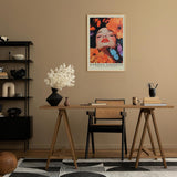 Paul Sinus Leinwandbild 60x90cm Leinwandbild Garten-Göttin – Sinnliches Porträt mit leuchtenden Blüten und Schmetterlingen, harmonische Naturästhetik