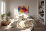 Sinus Art Wandbild 120x80cm Die floralen Linien und Farbverläufe erzeugen einen frischen lebendigen Eindruck im Raum