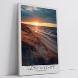 Paul Sinus Leinwandbild 40x60cm Ostsee-Romantik bei Sonnenuntergang – Malerische Dünenlandschaft mit Meeresblick und goldenem Licht