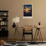 Paul Sinus Leinwandbild 60x90cm Fire & Ice spektakuläre Landschaft brennender Himmel gefrorener See Sonnenuntergang dramatisch kontrastreich